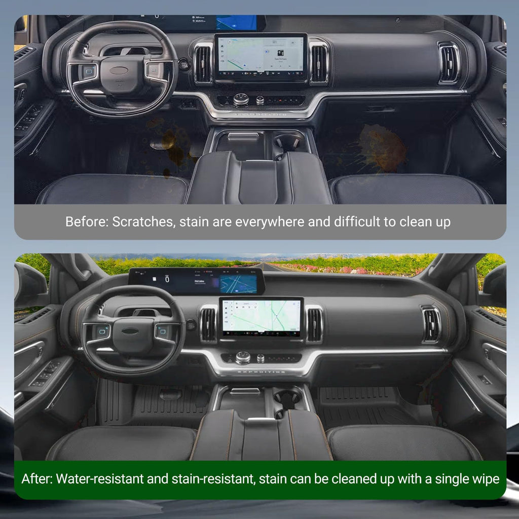 xipoqix 7 Seats Floor Mats Cargo Mat Backrest Mat Compatible with 2025 2026 Ford Expedition Replacement for 2025 2026 Ford Expedition Accessories (Trunk Mat+Backrest Mats+Floor Mats)