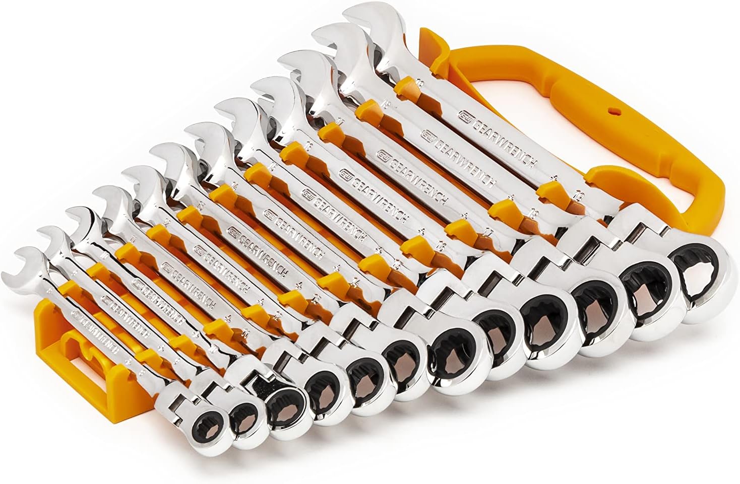 GEARWRENCH 12 Piece Flex Head Ratcheting Combination Wrench Set | 12 Point | Metric | 9901D