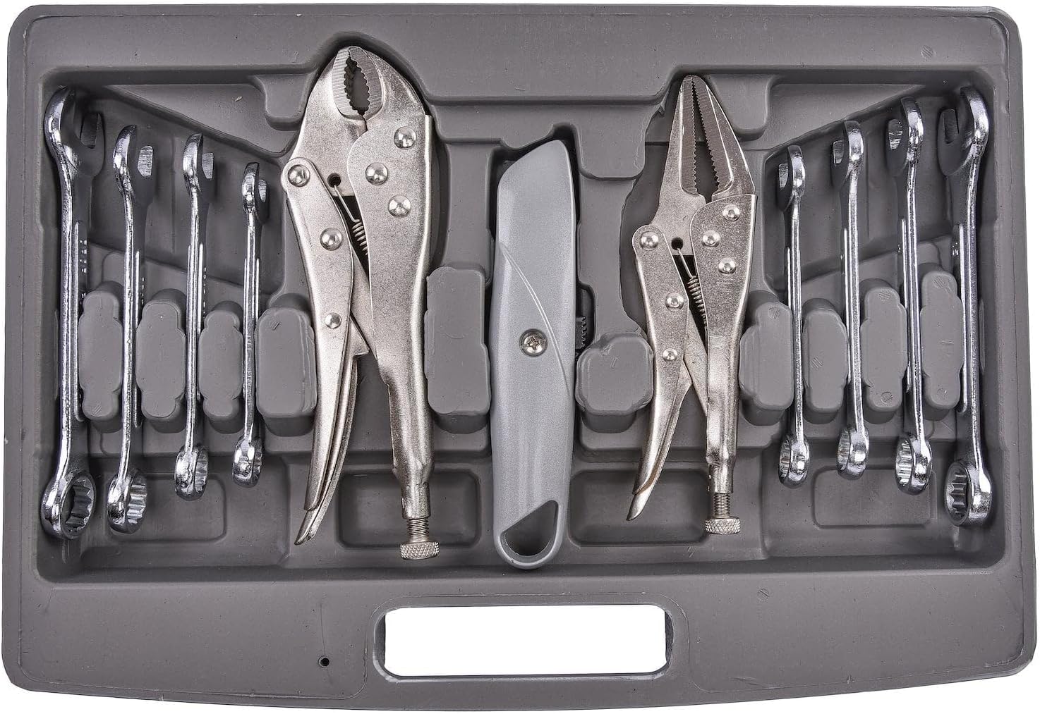 JEGS 99-Piece Tool Set with Carry Case - Pliers, Socket Screwdriver, Wrench, Hex Key, Electrical Repair Kit