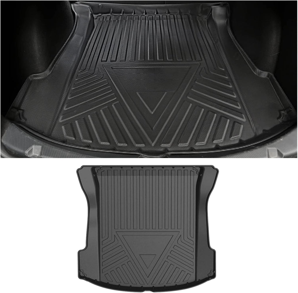 All-Weather TPE Non-Slip Foot Mats Cargo Liner Pad Trunk Tray Accessories Compatible with Tesla Model 3 2017-2022 Floor Mats