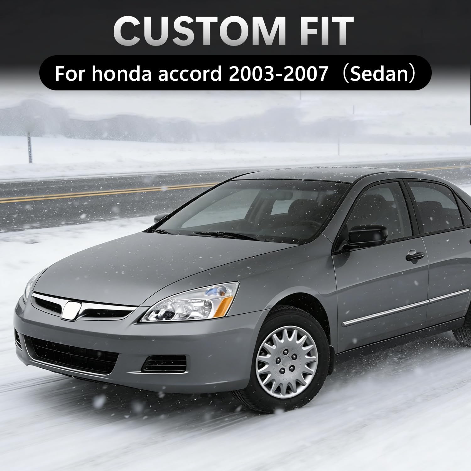 Floor Mats Compatible with Honda Accord 2003-2007(Only Sedan),All Weather Protection Duarble TPE Cargo Liner Accessories Compatible with Honda Accord 2003-2007(Only Sedan)