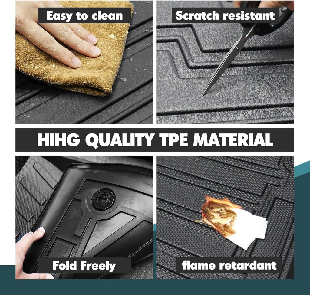 Compatible for 2014-2025 Jeep Cherokee Floor Mats & Cargo Liner All Weather TPE Mats for 2025-2014 Jeep Cherokee Accessories