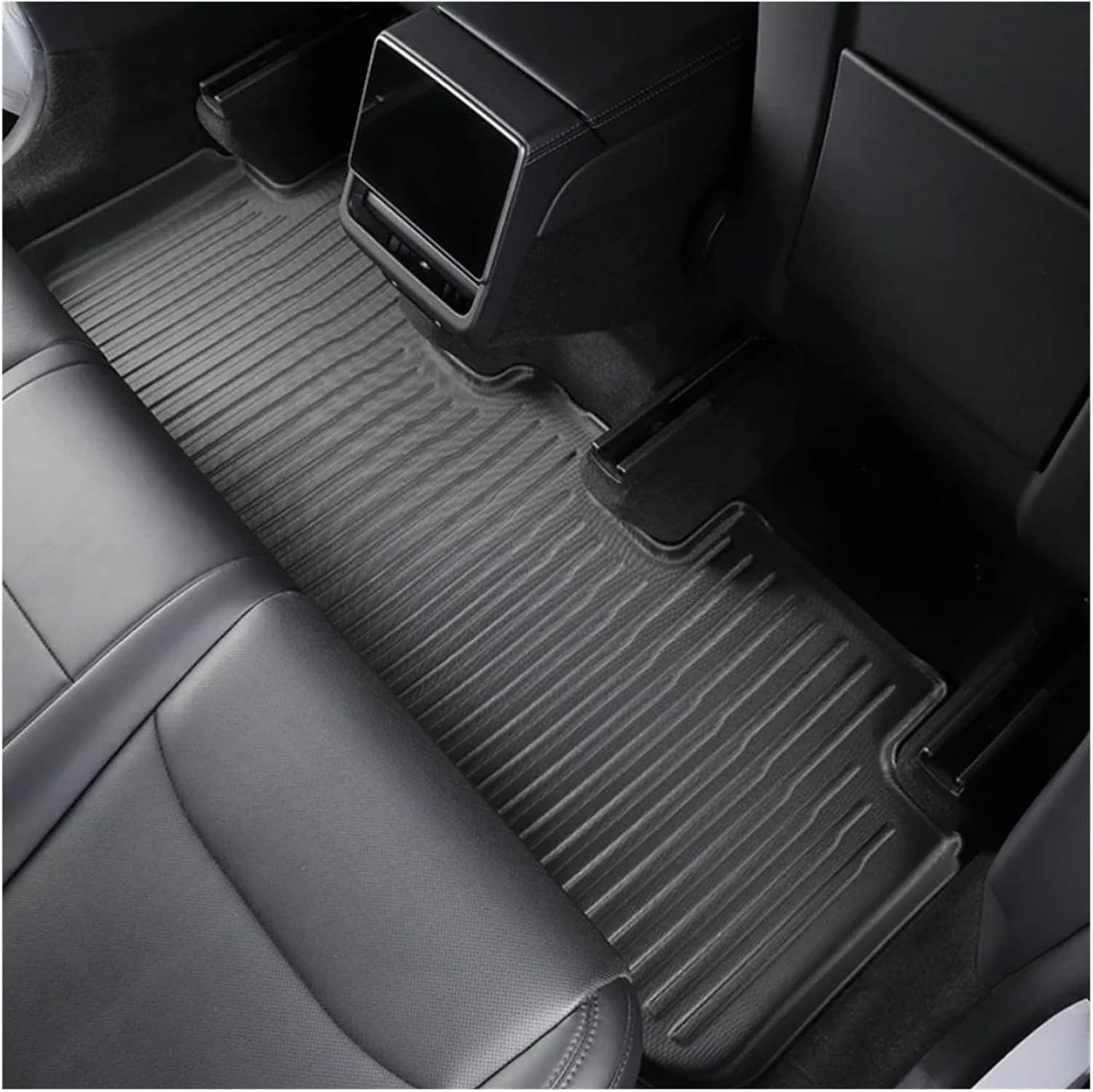 Compatible with Tesla Model Y Launch 2025+ Juniper 2025+ TPE Floor Mats & Cargo Liner, All Weather Trunk Mats Floor Liner Backrest Mats(Red,Left Hand Drive)