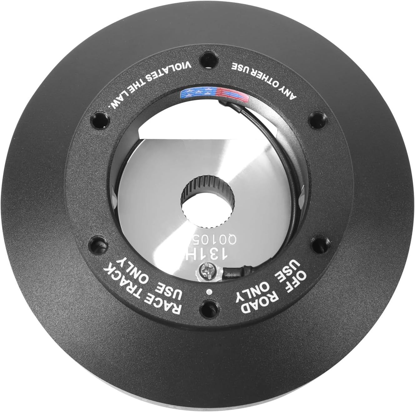 NRG Innovations Racing Style Steering Wheel Short Hub, Lockable Aluminum Steering Shaft, 6x70mm Bolt Pattern Quick Release Adapter Unit, Compatible For 97-12 Honda/Acura, Black, NRG-SRK-131H-A