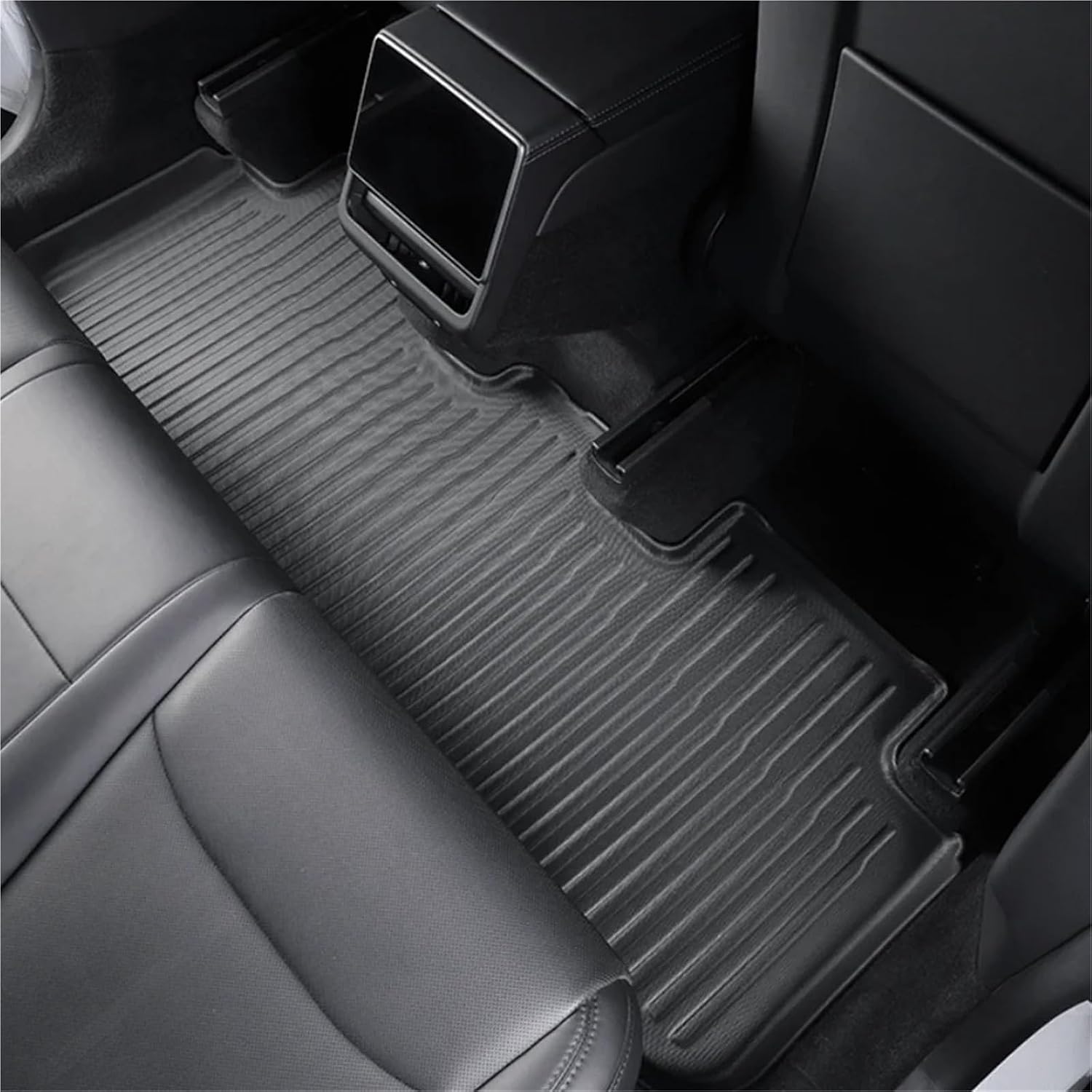 Compatible for Tesla New Model Y Launch 2025+ Juniper 2025+ TPE Floor Mats & Cargo Liner, All Weather Trunk Mats Floor Liner Backrest Mats(Red,Right Hand Drive)