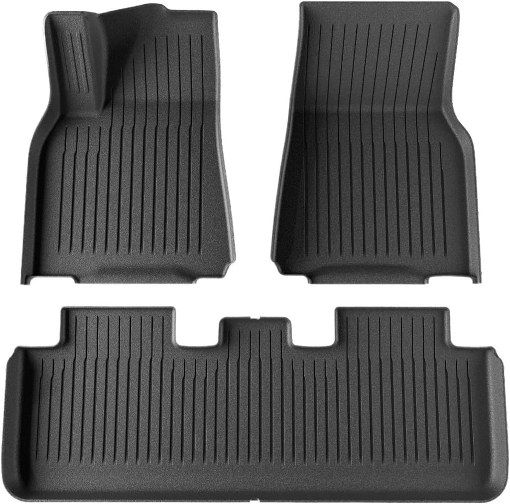 Compatible with Tesla Model Y 2021-2024 TPE 3D Car Floor Mats Cargo Liner Trunk Pad Set Waterproof All Weather Black(Trunk 1P)
