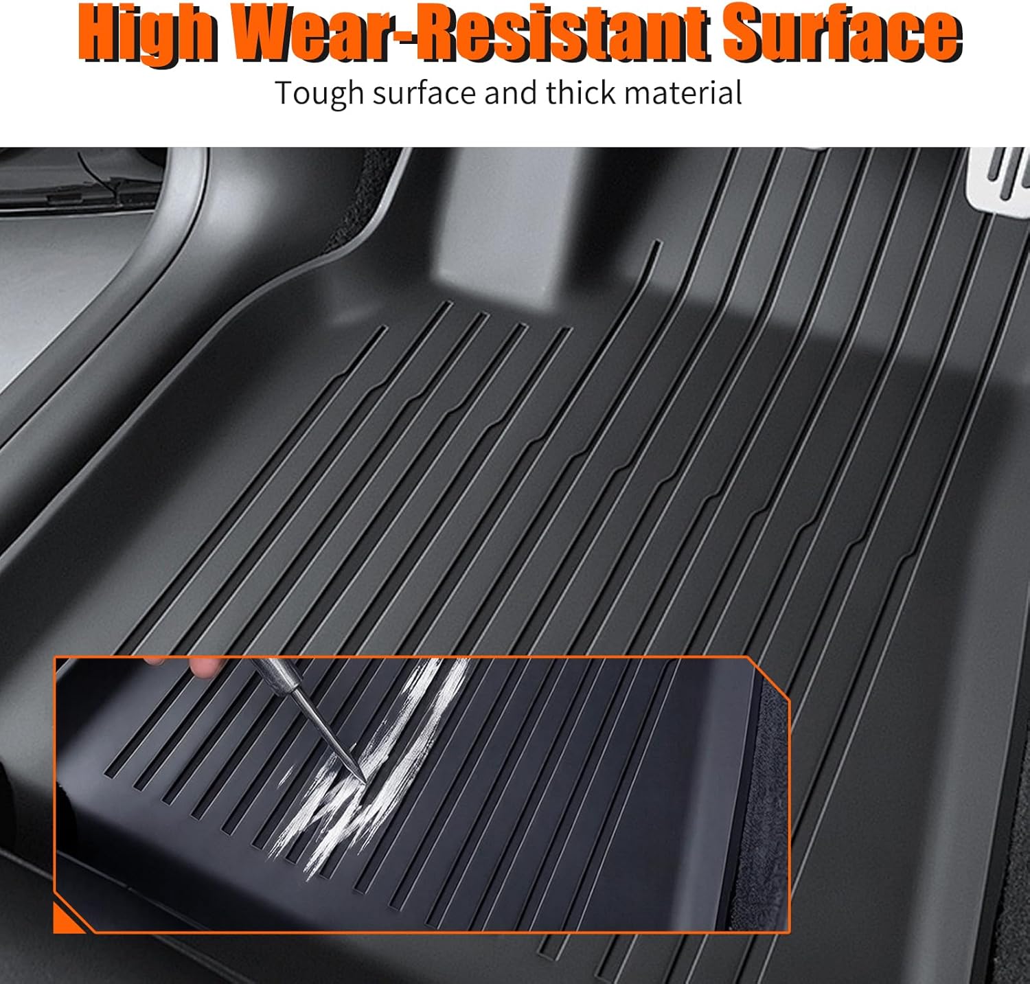 Floor Mats Trunk Mat for Tesla Model Y Juniper 2025 2026(5-Seat), All Weather TPE Floor Liners with Trunk Door Sill Protector Custom Fit for Model Y Juniper Accessories 7PCs