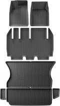for Tesla Model X 2024 5/6/7 Seat TPE 3D Car Floor Mats Cargo Liner Trunk Pad Waterproof Protective Left Rudder(5seats 7PCS)