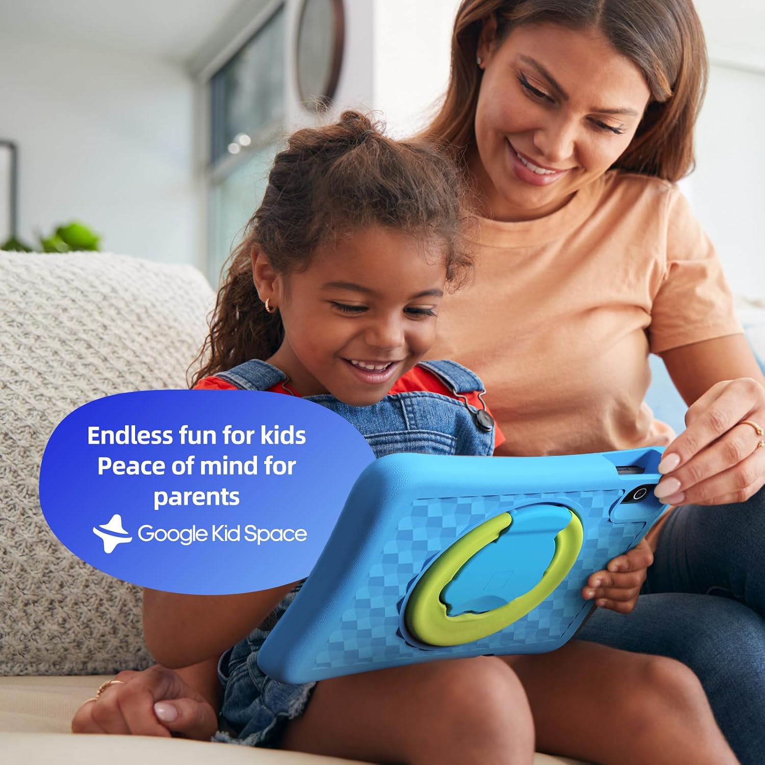 Plimpton Kids Tablet 10 Inch - 2026 Upgraded Android 15 Tablet for Kids with Case Included, Octa-Core, Google Kids Space, Parental Control, 4GB+64GB, WiFi, BT5.3, YouTube, Great Gift for Toddler(Blue)