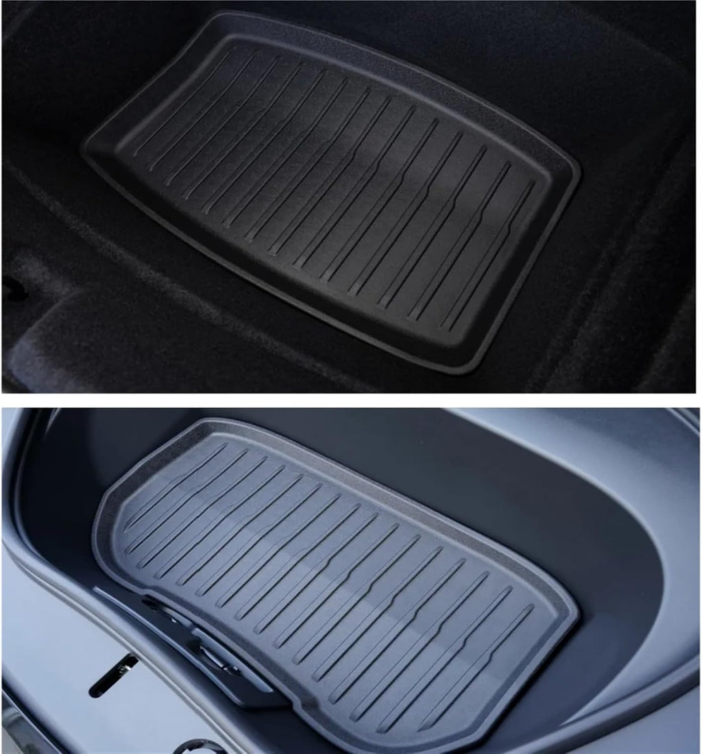 Compatible with Tesla Model 3 Highland 2024 TPE Floor Mats,RHD LHD Floor Mats All Weather Waterproof Non-Slip Cargo Liner Accessories(Trunk Mat)