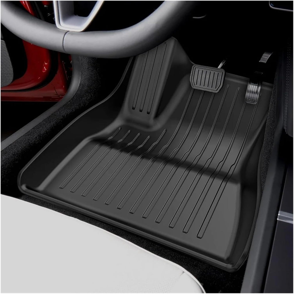 Compatible with Tesla Model 3 Highland 2024 TPE Floor Mats,All Weather Waterproof Anti-Slip Front Rear Cargo Liner Trunk Mat(Right Rudder 6pcs)