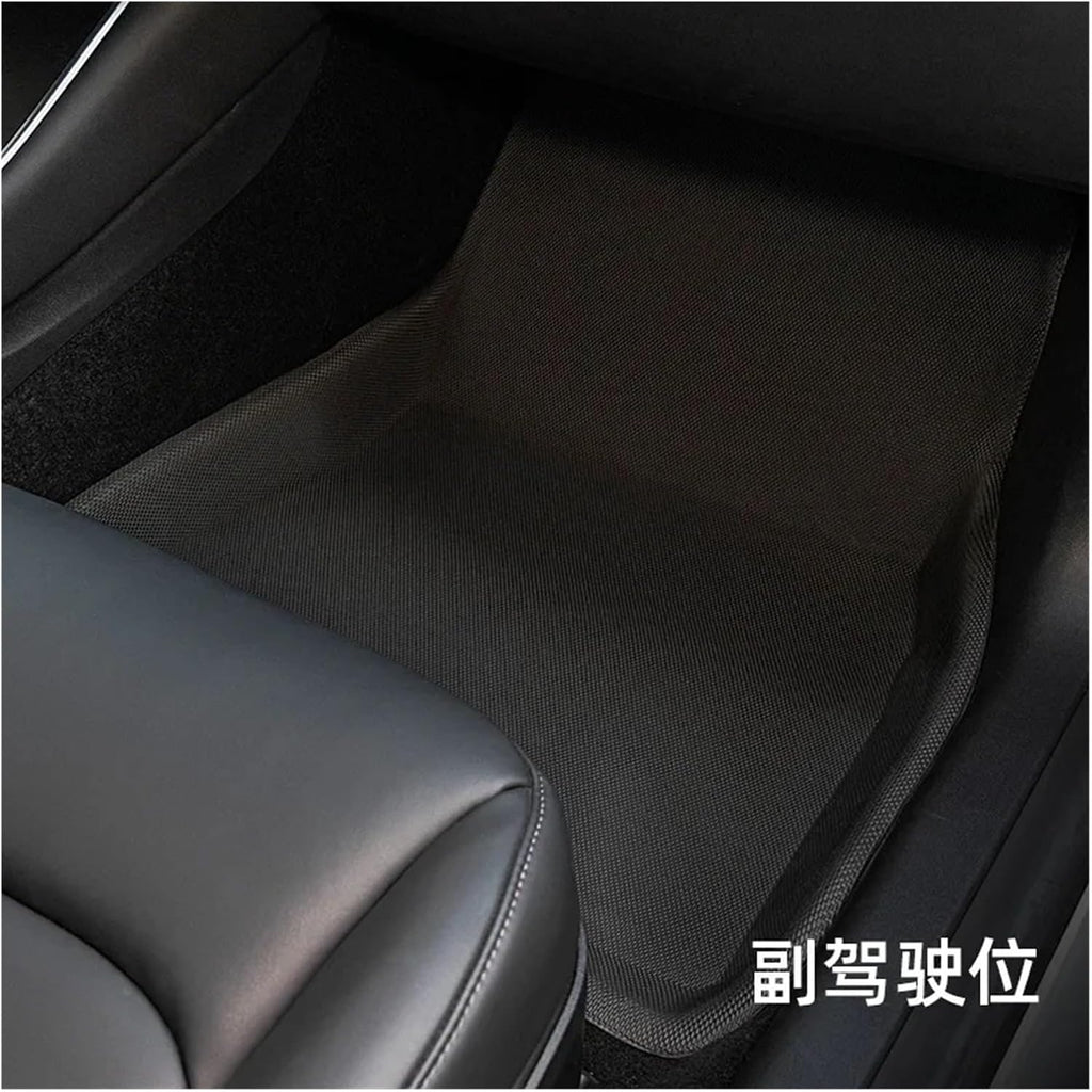 Auto Parts Compatible with Tesla Model 3 Highland XPE Floor Mats Trunk Mats All Weather Front Rear Cargo Liner Mat, Waterproof Anti-Slip Foot Pads(RHD Double mats)