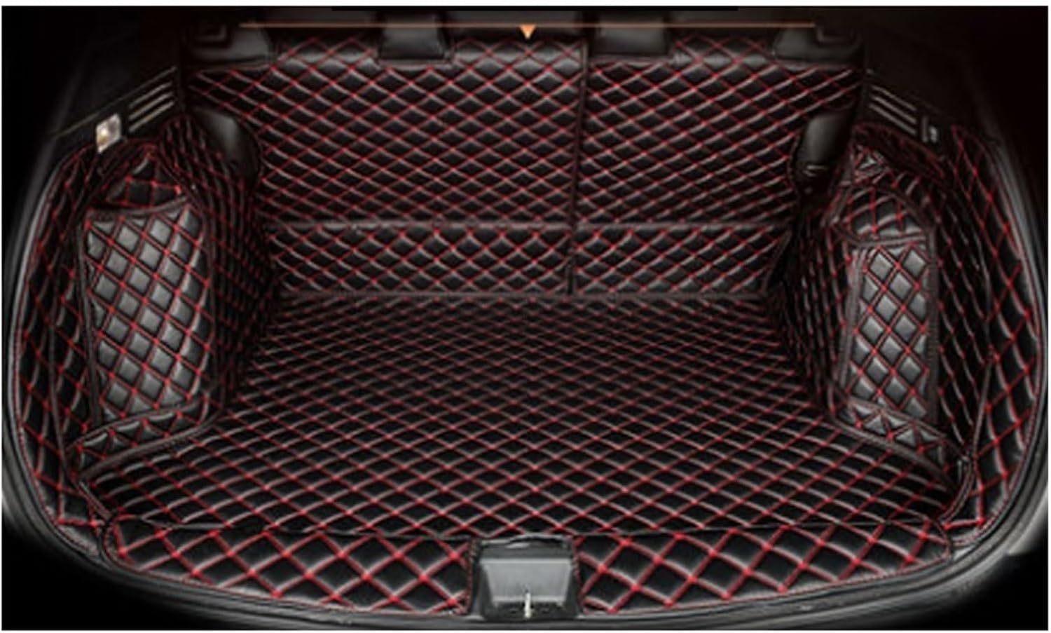 Custom Deluxe Leather Full Rear Trunk Tray Liner Cargo Mat Floor Protector Foot Pad Mats Compatible with XRV VEZEL 2015-2019(Gold)
