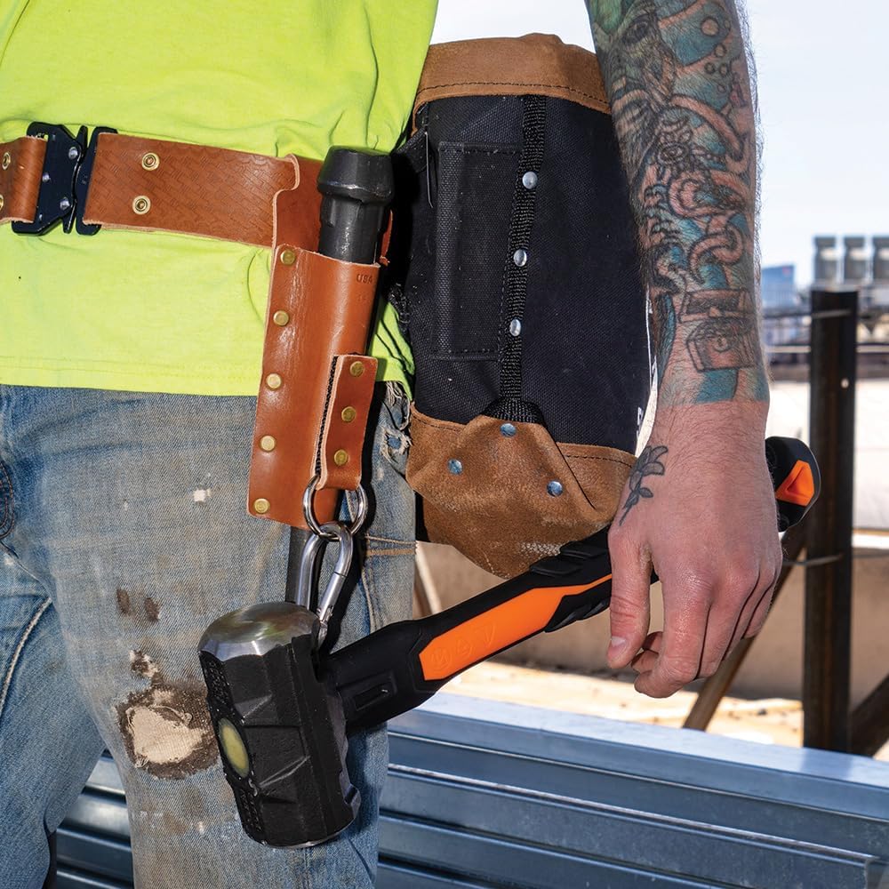 Klein Tools 5800IWBM Ironworker Tool Holder Belt System, 8-Piece Set, Quick-Release Belt, Bolt Bag, Holders, Tension Straps, Pro Pad, Medium
