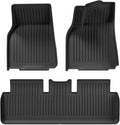 for Tesla Model Y 2021-2024 TPE 3D Car Floor Mats Cargo Liner Trunk Pad Protection Waterproof All Weather(Model Y RHD 3PCS)