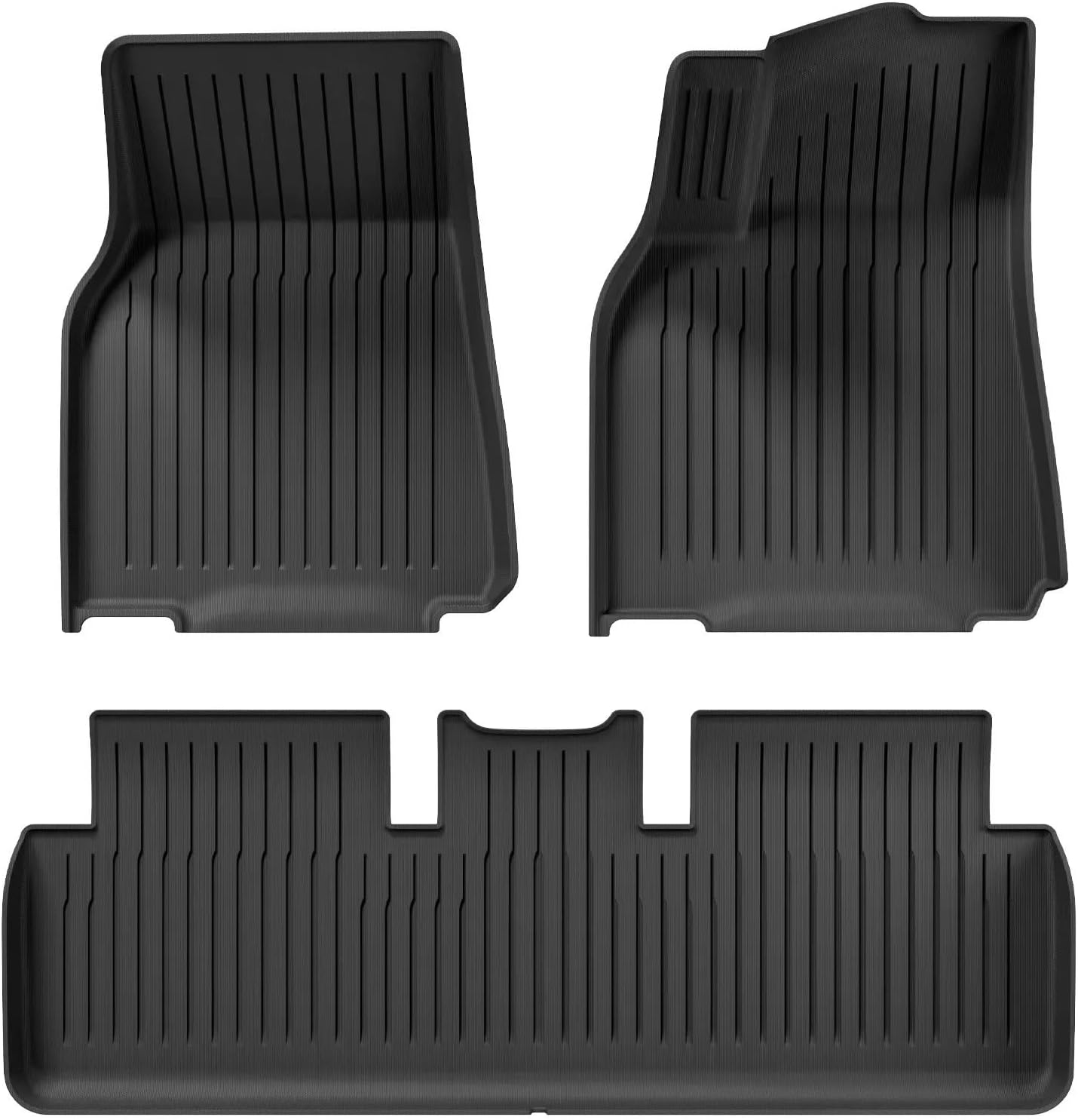 for Tesla Model Y 2021-2024 TPE 3D Car Floor Mats Cargo Liner Trunk Pad Protection Waterproof All Weather(Model Y RHD 3PCS)