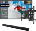 SYLVOX Bundle: 55' 120Hz Waterproof Outdoor TV (2025 Gaming Series) & S2 Soundbar & Wall Mount