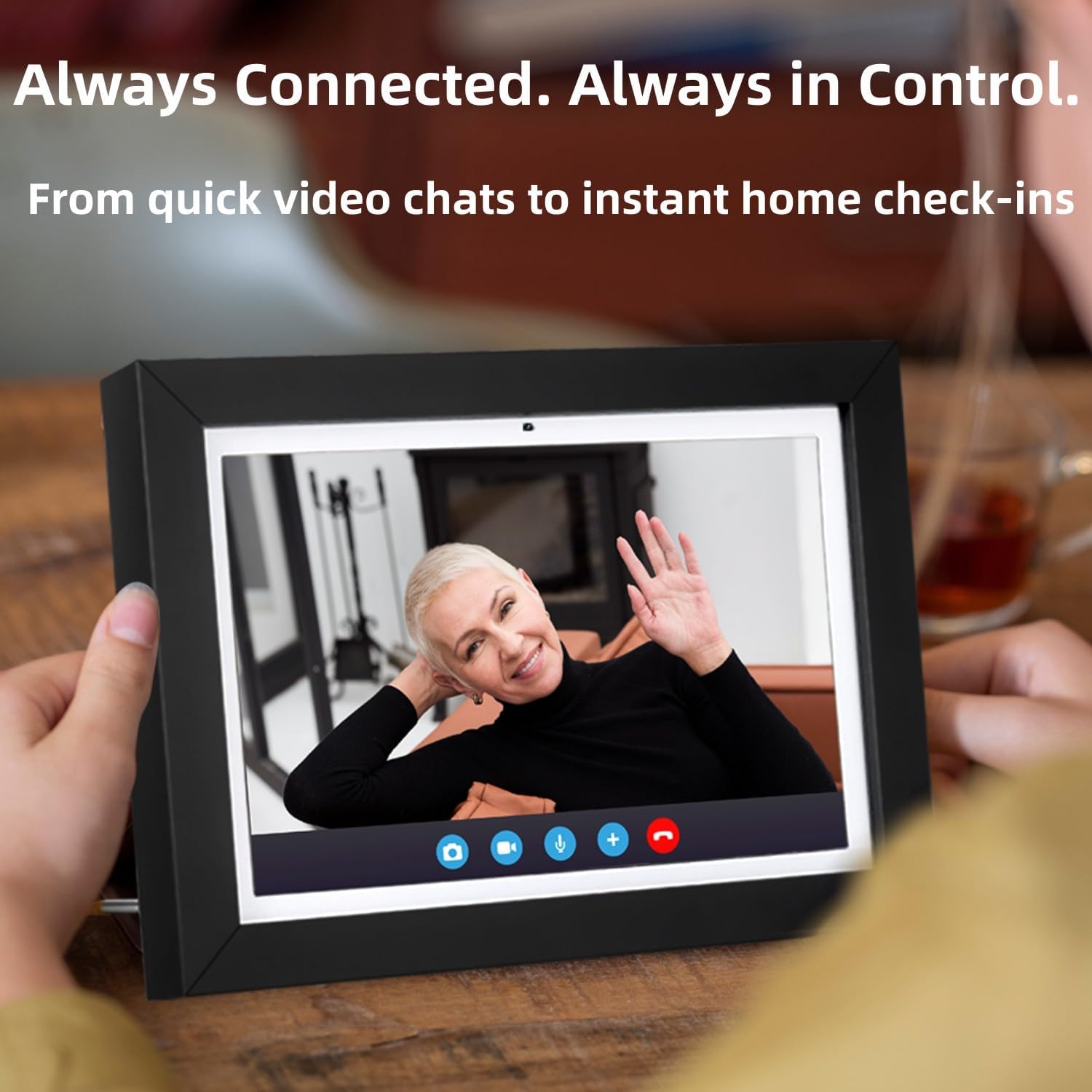10 Inch Small Smart TV with ATSC Tuner & Touch Screen, 5-in-1 Kitchen TV with Home Control Panel, Video Call, Calendar & Photo Frame Functions, Portable MINI for Bedroom, RV, Camper