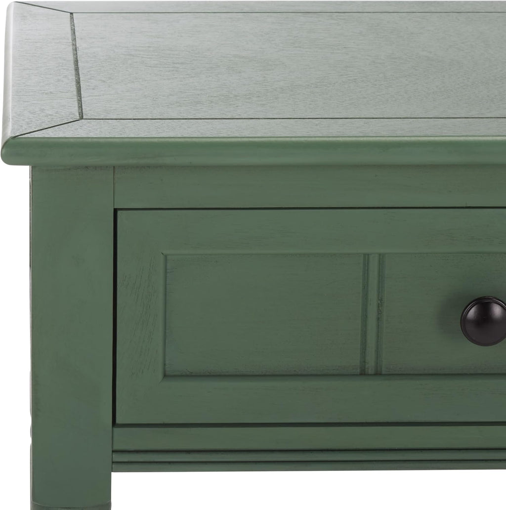 SAFAVIEH Home Collection - Samantha Entryway Console Table, Dusty Green 2-Drawer Storage Sofa Table (AMH5710L)