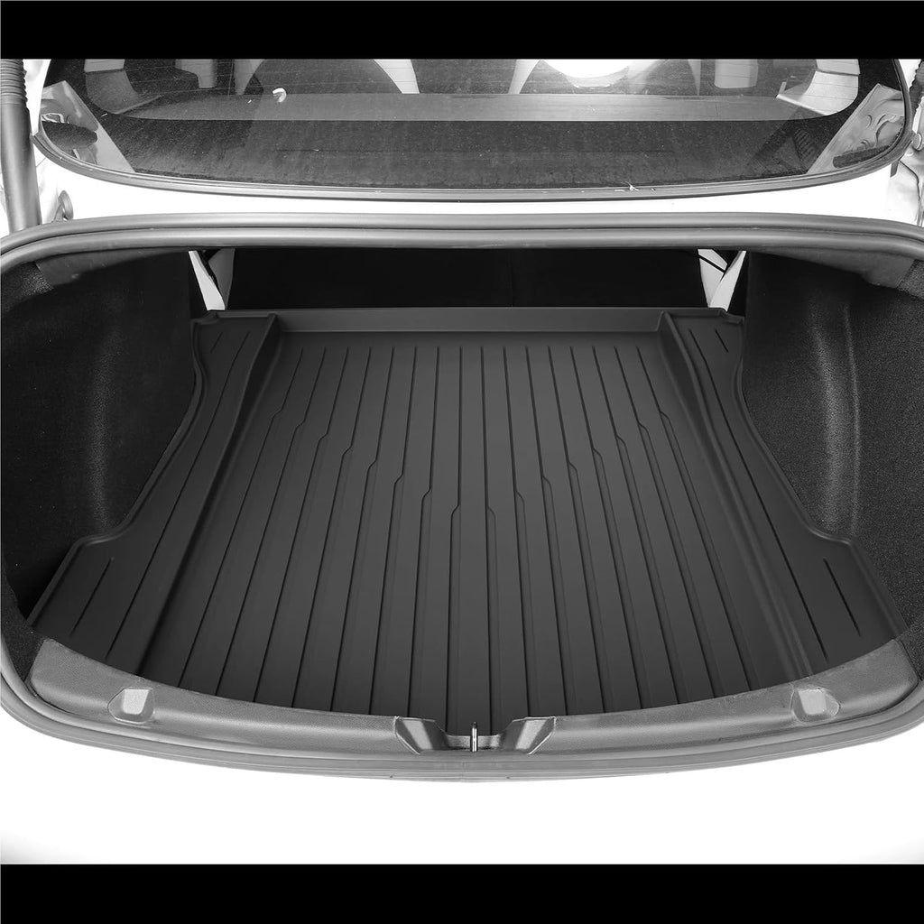 for Tesla Model 3 2021 2022 2023 Car Floor Mats Cargo Liner Trunk Pad 3D TPE Waterproof Protective Black(M3 LHD 4PCS)