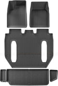 for Tesla Model X 2024 5/6/7 Seat TPE 3D Car Floor Mats Cargo Liner Trunk Pad Waterproof Protective Left Rudder(6seats 6PCS)