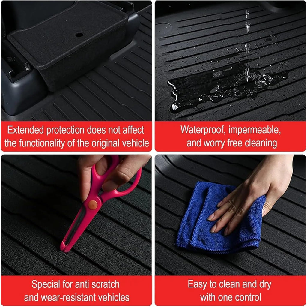 Compatible with Tesla Model 3 2023-2021 All-Weather XPE Floor Mats, LHD 3D Durable Waterproof Non-Slip Cargo Liners Trunk Mat Protection(6PCS LHD Floor Mats)