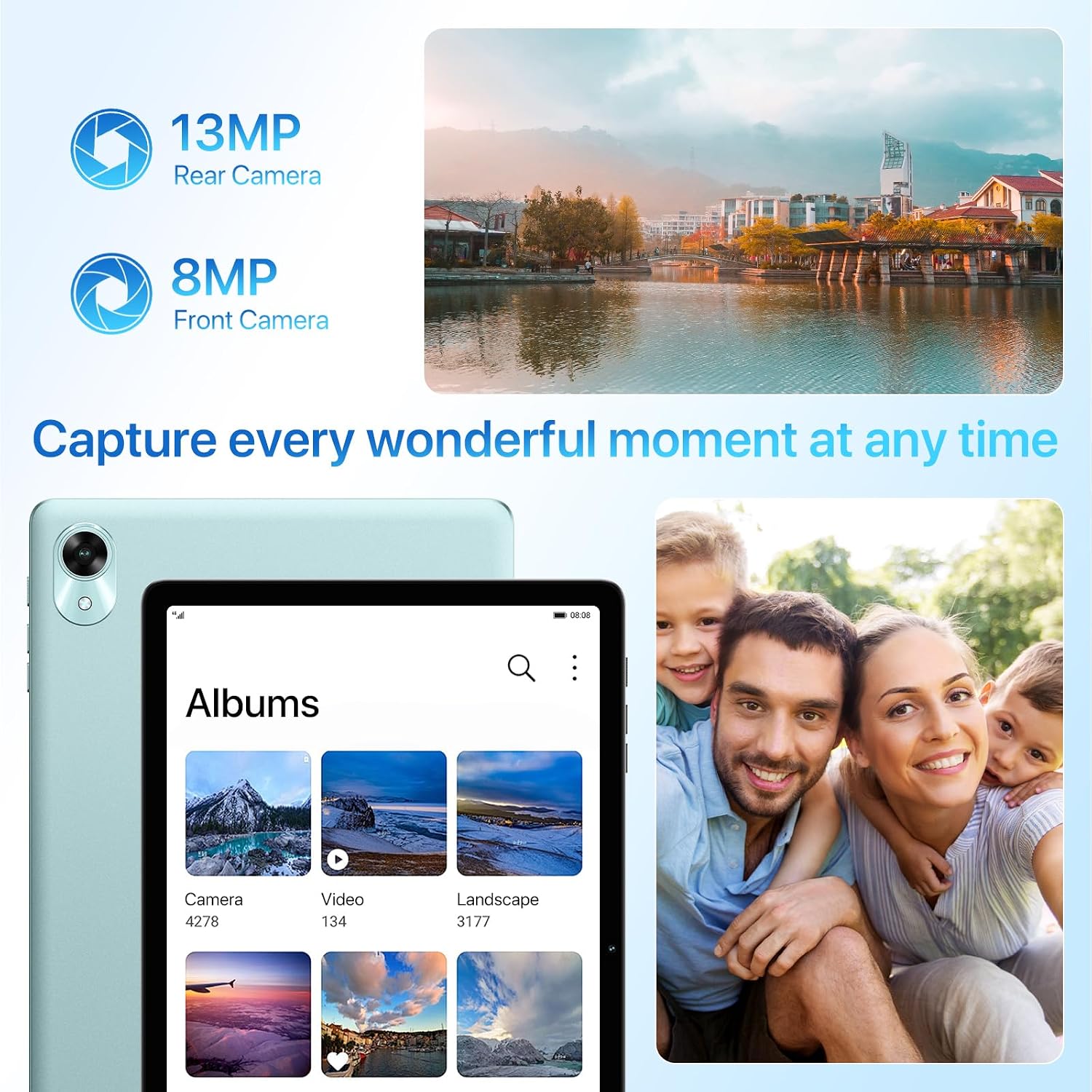 UMIDIGI G9 Tab Tablet 11 Inch,Android 14 Tablets Dual SIM Card Slot 8+256GB+1TB Expand,Android Tablets with Stylus&Case 7200mAh and 13+8MP Cameras,2024 Cellular Tablette with Face Unlock,GPS,FM(Green)