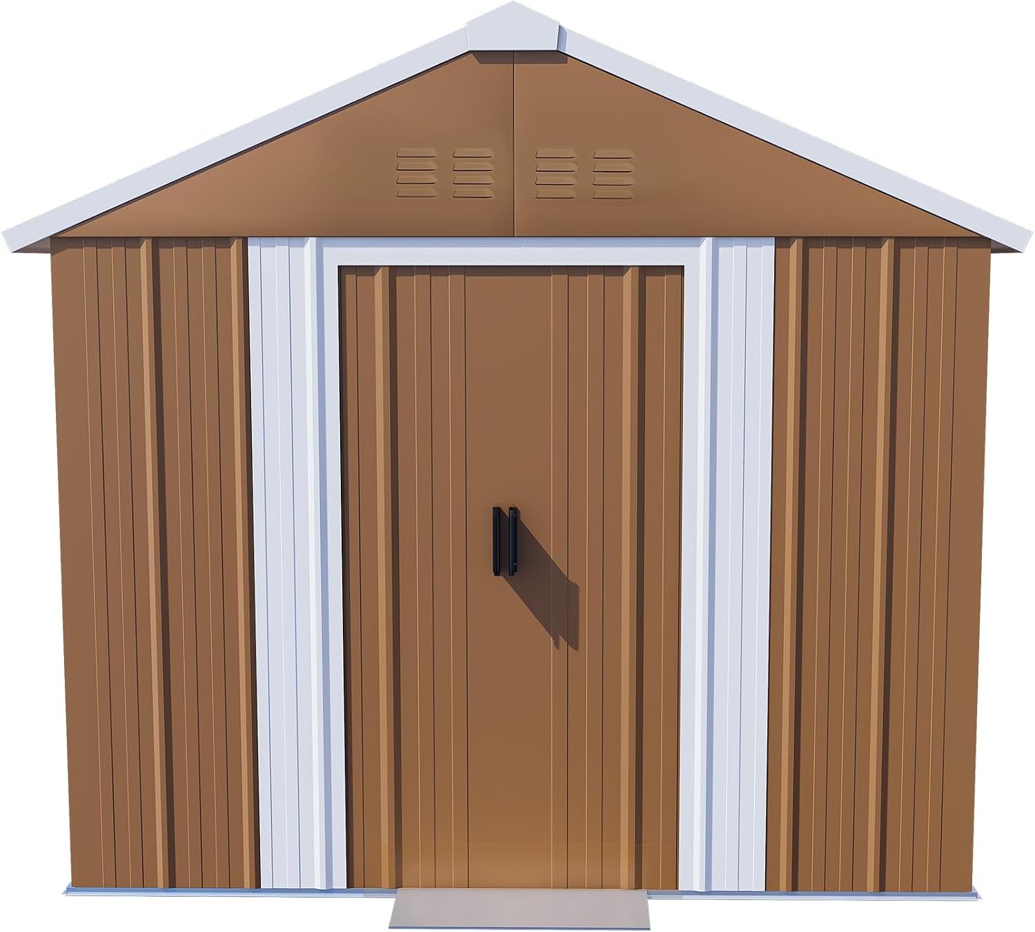 KEIKI 6X4 FT Heavy-Duty Outdoor Storage Shed, Metal Storage Shed with Windows, Lockable Door & Ventilation, Weatherproof Outdoor Garden Shed for Garden, Backyard, Patio, Lawn