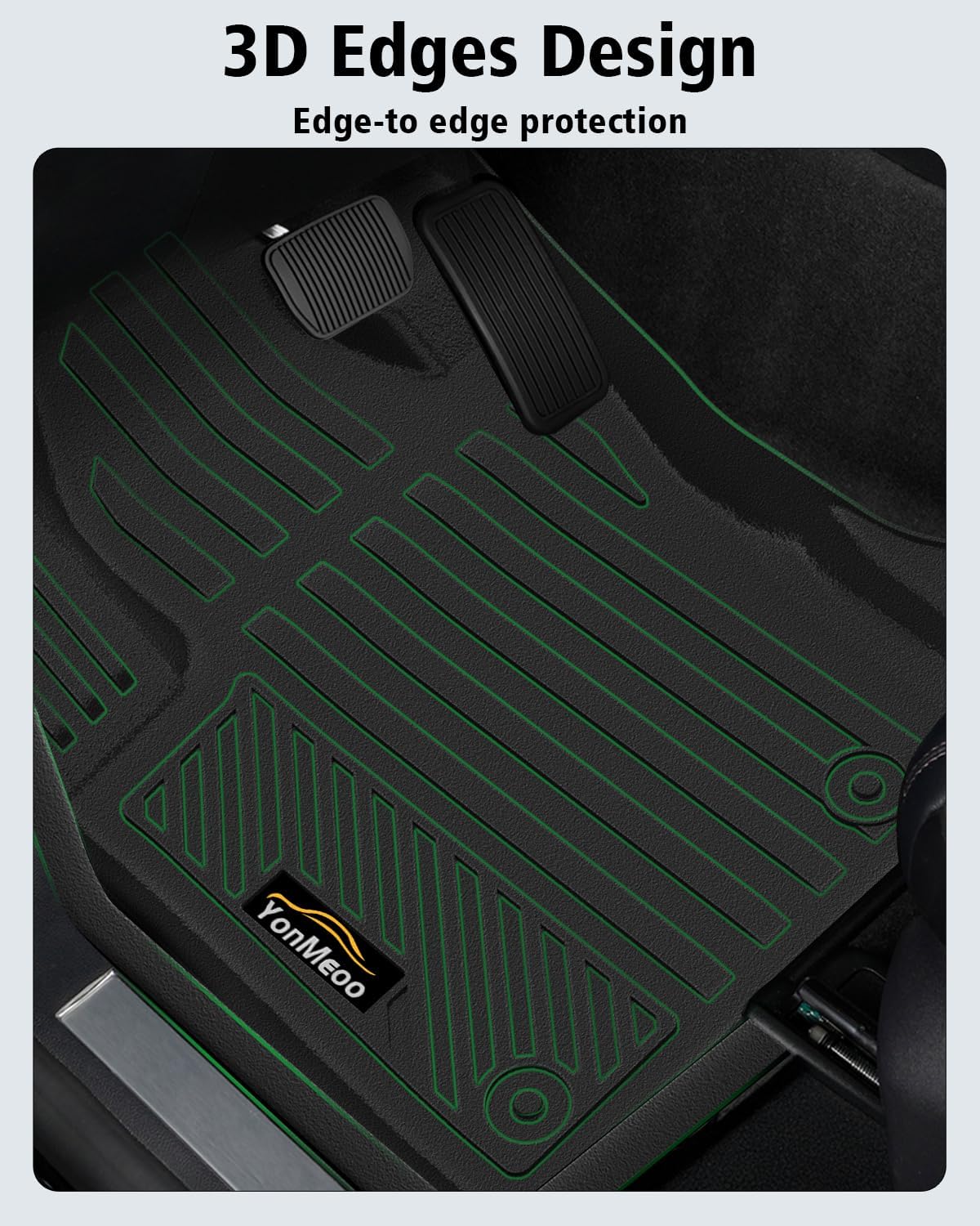 Floor Mats Custom Fit for Jeep Compass 2017-2025 2026 Trunk Mat with Backrest Mat All Weather TPE Rubber Cargo Liner Anti-Slip Full Set for Compass Accessories (Trunk Mat+Backrest Mats+Floor Mats)
