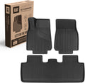 Cat® JustFit™ 3D Floor Mats for Tesla Model Y 2020–2024 Custom Fit All Weather Floor Liners, Heavy Duty Rubber Mats for Tesla Model Y – Premium Tesla Accessories for Full Interior Protection
