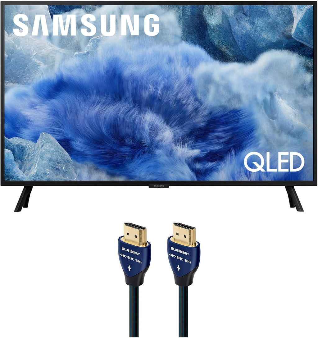 Samsung QN32Q8FAAFXZA 32 Inch Class QLED Q8F 4K Vision AI Smart TV with an AudioQuest Blueberry 2.25M 18G 4K-8K HDMI Digital Cable (2025)