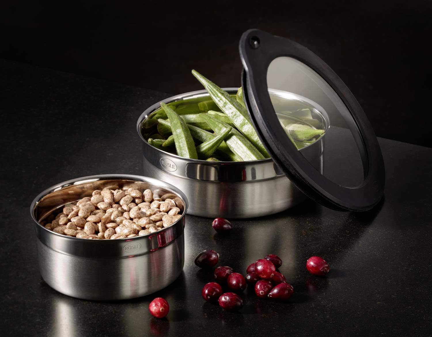 Rösle Box with Freshness Lid D16 Height 6 cm, Stainless, 16cm/6.3', 16558-1