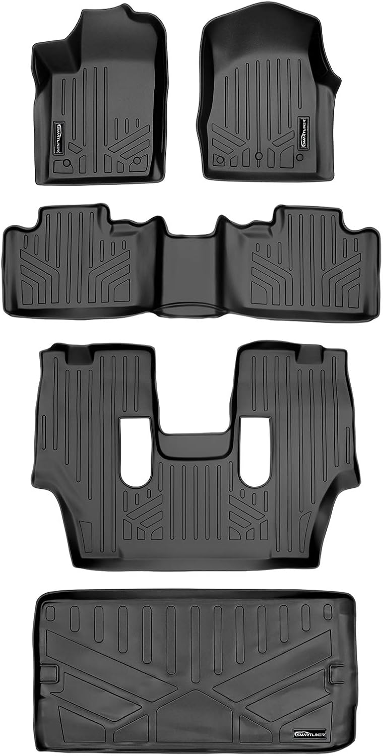 MAXLINER Floor Mats 3 Rows and Cargo Liner Behind 3rd Row Set for 2013-2016 Dodge Durango