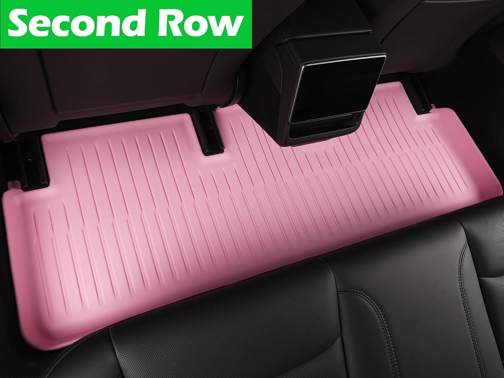 Floor Mats for 2026 2025 2024 Tesla Model 3 Highland All Weather TPE Full Set Cargo Liners Pink XPE Carpet Protector Durable Trunk Cover Car Mats Waterproof Matt Set Odorless Accessories