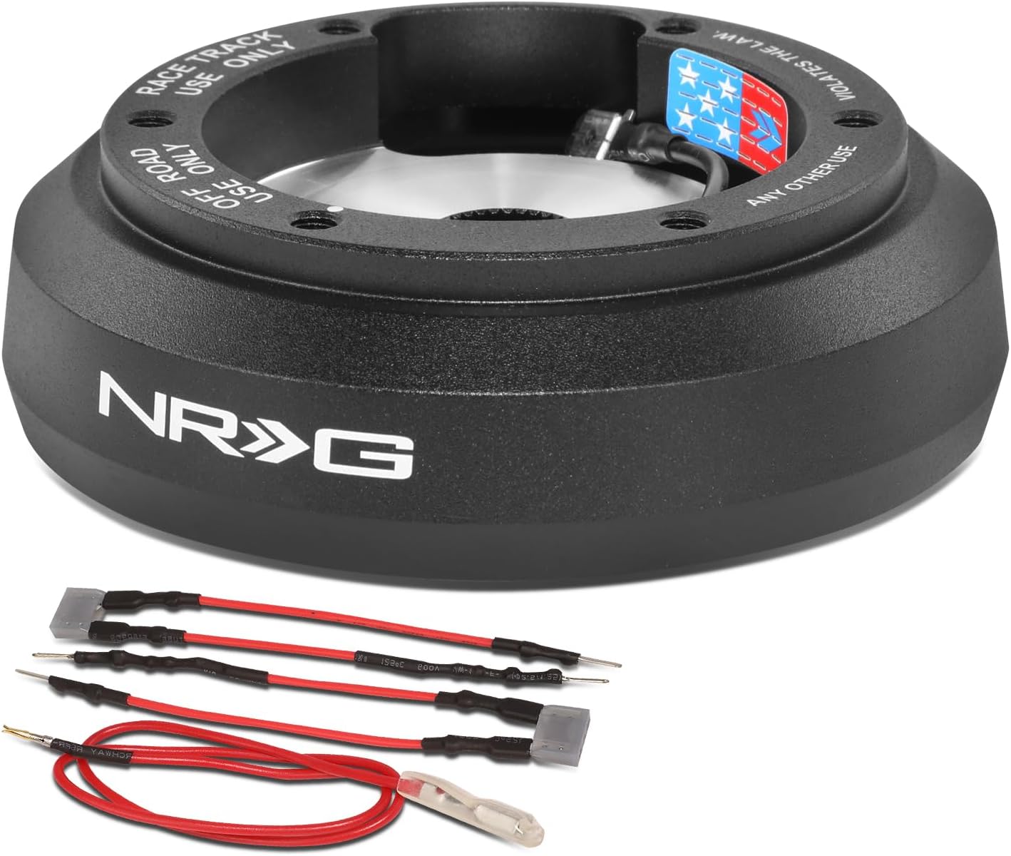 NRG Innovations Racing Style Steering Wheel Short Hub, Anodized 6061-T6 Aluminum, 6x70mm Bolt Pattern Quick Release Adapter, Designed for Mazda Miata NB (1999-2005) & NC (2006-2015), Black