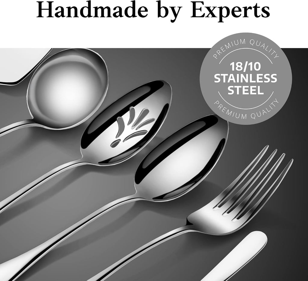 Artaste 56457 Rain 18/10 Stainless Steel 103-Piece Flatware Set, Service for 12