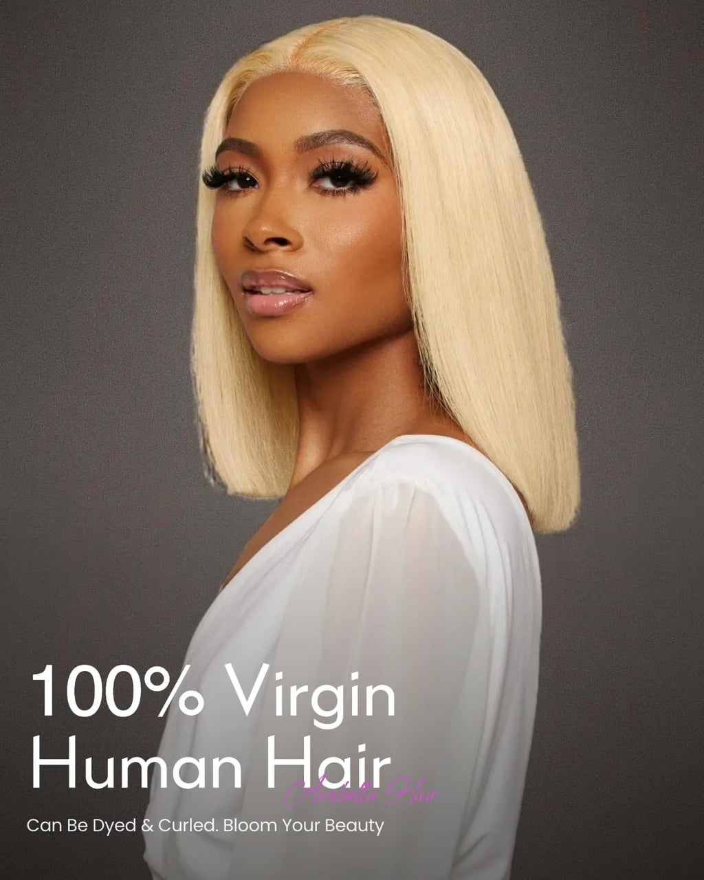 Arabella 5x6 Ready to Go Glueless Wigs Human Hair 210% Density 613 Blonde Bob Wig Human Hair 613 Lace Front Bob Wig Human Hair Pre-Cut Lace Glueless Wigs Human Hair 14inch