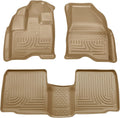 Husky Liners Weatherbeater Floor Mats | Fits 2010-2019 Ford Taurus | Front & 2nd Row, 3-pc Tan - 98703