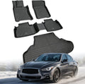 Floor Mats Compatible with Infiniti Q50 2019-2025(Only Sedan),All Weather Protection Duarble TPE Cargo Liner Accessories Compatible with Infiniti Q50 2019-2025(Only Sedan)