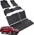 for Chevy Tahoe for GMC Yukon Floor Mats & Cargo Liner 2015-2020 7 Seats (Not for XL), All Weather Trunk Mats for Chevrolet Tahoe Rear Backrest Mats Accessories 2015 2016 2017 2018 2019 2020