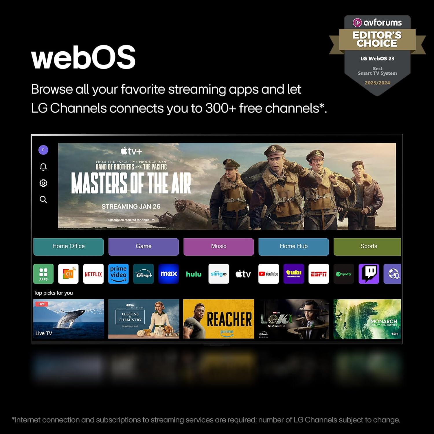 LG 55-Inch Class OLED evo C4 Series Smart TV 4K Processor Flat Screen with Alexa Built-in (OLED55C4PUA, 2024), Sound Bar SC9S Perfect Matching for OLED C TV and Dolby Atmos