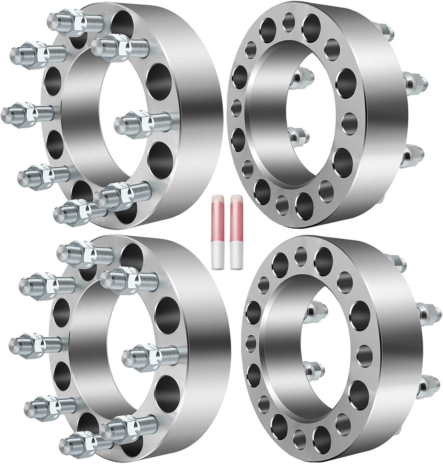 ECCPP 4PCS 8 Lug Wheel Spacers 2' 8x6.5 to 8x6.5 8x165.1mm 126.15mm HB with 14x1.5 Fit for Chevy Silverado 1500 HD Silverado 2500 Silverado 2500 HD 2001-2006| for GMC Sierra 2500 HD 2001-2010