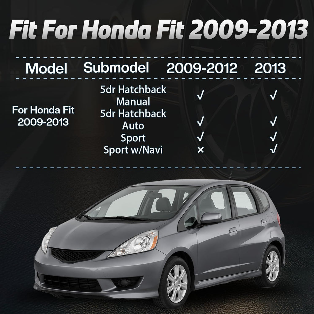 Floor Mats Compatible with Honda Fit 2009-2013 (Not for Manual Transmission),All Weather Protection Duarble TPE Cargo Liner Accessories Compatible with Honda Fit 2009-2013