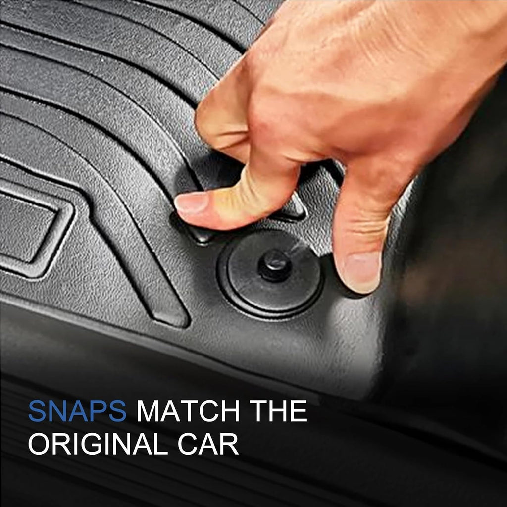 for Tesla Model Y 2021-2024 TPE 3D Car Floor Mats Cargo Liner Trunk Pad Protection Waterproof All Weather Black(Model Y LHD 3PCS)