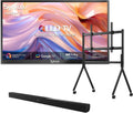 SYLVOX Outdoor TV with Rolling Stand & Soundbar, 65 inch Smart QLED TV, 2000 Nit Full Sun, Weatherproof, 4K UHD, IP56 Waterproof, Commercial Grade (2026 Model)