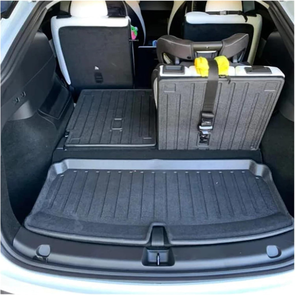 Floor Mat Cargo Liner 2020-2023 Accessories Compatible with Tesla Model Y 7 Seater and Model Y 5 Seat All Weather TPE Waterproof Anti-Slip(Y-5-Seat FL-3-RHD)