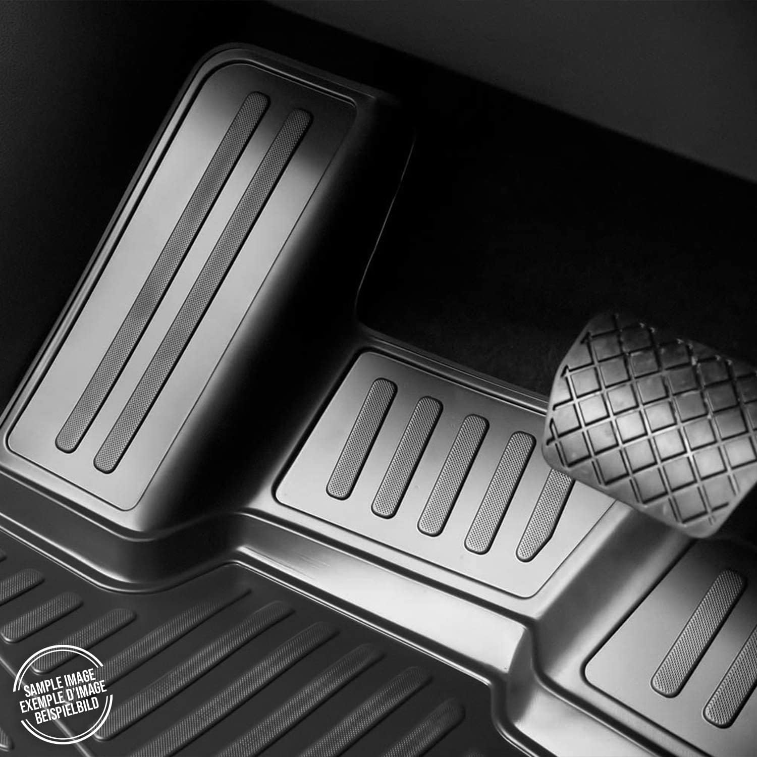 OMAC Custom Floor Mats & Cargo Liners for Honda Element 2003-2008 Black 4 Pcs