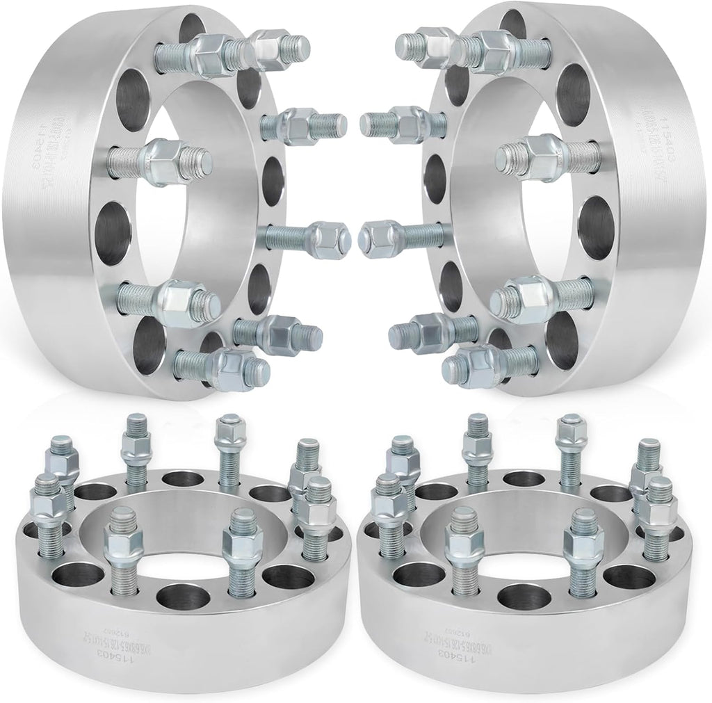 ECCPP 4PCS 8 Lug Wheel Spacers 2' 8x6.5 to 8x6.5 8x165.1mm 126.15mm HB with 14x1.5 Fit for Chevy Silverado 1500 HD Silverado 2500 Silverado 2500 HD 2001-2006| for GMC Sierra 2500 HD 2001-2010