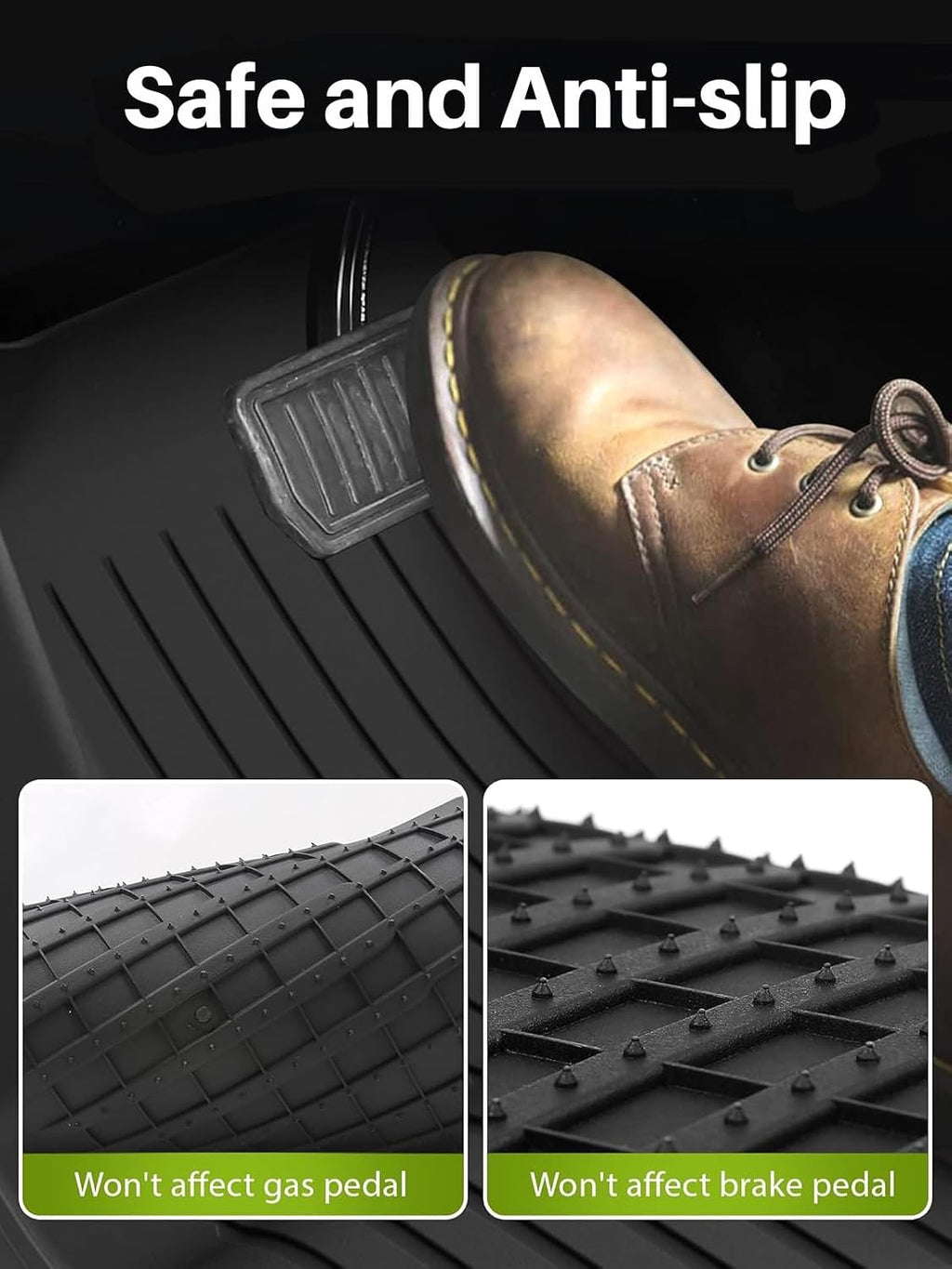 Floor Mats for 2021-2024 Tesla Model Y, 9PCS All Weather Full Set Cargo Liners Accessories, 3D TPE Odorless Trunk Frunk Rear Well Mats Custom for 5-Seater(Not Fit 7Seat & 2025-2026 Juniper)