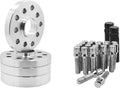 4 Pc 5x112 MM Hub Centric 20 MM & 25 MM Wheel Spacers 66.6 Wheel Bore + Chrome M14x1.5 Conical Spline Tuner Bolts Aftermarket Wheels Works with Audi 2009 + A4 A5 A6 A7 A8 S4 S5 S6 S7
